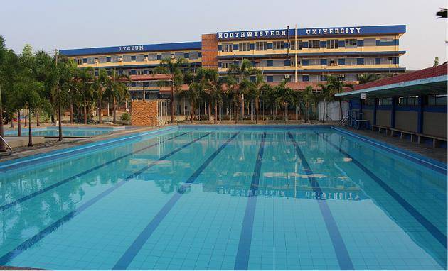 lyceum northwestern university philippines building with olympic size swimming pool